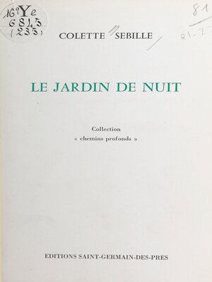 cover image of Le jardin de nuit